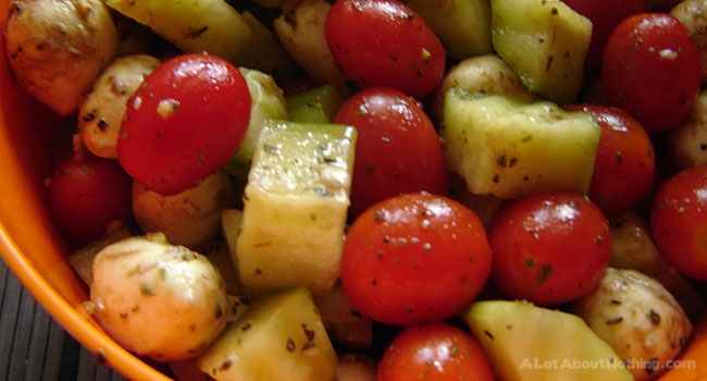 Cucumber Tomato Salad with Bocconcini