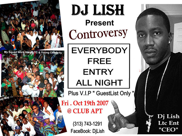 DJ Lish Controversy Flyer