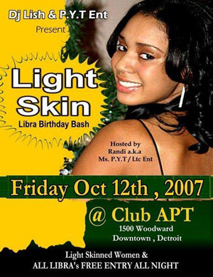DJ Lish Light Skin Libra Birthday Bash Flyer