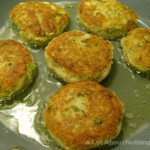 Frying potato fish cakes