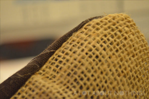 A close-up look of the two-tone cloak fabric