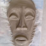 My tribal mask project - waiting to dry